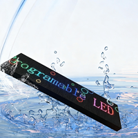 Pantalla LED de desplazamiento de 1280x320mm a todo color HDR10 4500cd, señal de bienvenida programable, función de animación de luz Digital resistente al agua