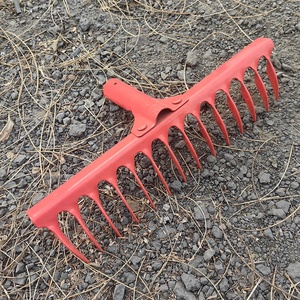 Rastrillo para Recoger Hojas, <span class=keywords><strong>Cabeza</strong></span> de Acero, Mango de Madera, 14 Dientes, Herramienta de Jardinería para Nivelar el Césped y Desherbar - Product Image 3