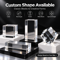 Cristal K9 de taille et couleur personnalisées par le fabricant, corps carré, embryon blanc pour la post-traitement de motifs gravés