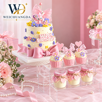 Ensemble de présentoirs à desserts en acrylique personnalisés pour mariage, fiançailles, anniversaire, gâteau, beignets, pâtisserie, buffet, pause thé