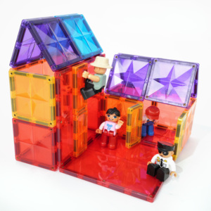 MNTL giocattoli educativi montessori mattoncini piccole figure per bambini educativi 4 pezzi magnetiche mini figure per tessere magnetiche - Product Image 1