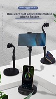 Nouveau support de téléphone portable et tablette multifonctionnel en ABS noir, réglable et rotatif à 360 degrés, support d'affichage pour téléphones