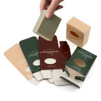 Boîte à savon imprimée personnalisée avec fenêtre en papier de carton à faible quantité minimale de commande pour l'emballage de cils et de portefeuille de bougie