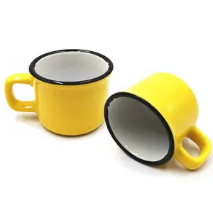 Hot Koop Gepersonaliseerde Gift Gebruik Emaille Mok Aangepaste Lege Sublimatie Emaille Cups Camping Beker Melk Cup