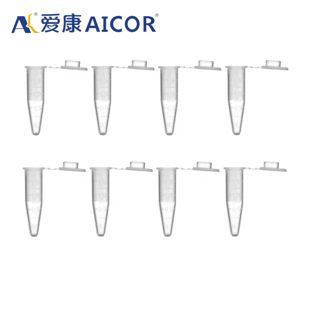 Wegwerp Steriele Medische Conische Laboratorium Afgestudeerd Plastic Micro 1.5Ml Centrifugebuis Met Deksel