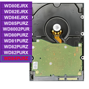 WD84PURZ Purple 8TB SATA 6Gb/s 5640RPM 256MB Cache 3.5 Inch HDD Pemantauan AllFrame untuk Sistem Kamera Keamanan NVR DVR 24/7 - Product Image 1