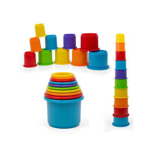 Early educational plastic baby toys funny stacking cups