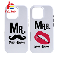 Coque de téléphone personnalisée imprimée par sublimation 3D 2 en 1 avec revêtement de haute qualité pour iPhone 12