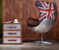 Bureau Industriel Vintage Américain Style Loft avec Aile Métallique d'Aviateur – Mobilier Industriel pour Bureau