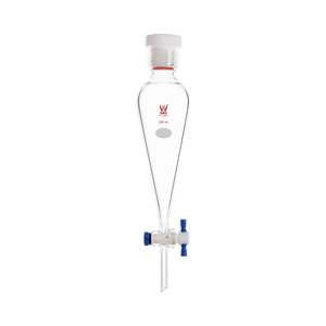 Funil de Separação em Vidro Borossilicato em Forma de Pêra com Tampa Rosqueada e Torneira de PTFE da CS Labglass - Product Image 1