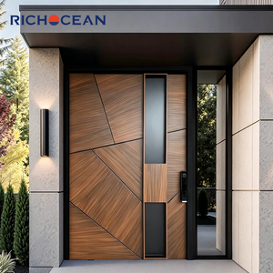 <span class=keywords><strong>Porte</strong></span> d'entrée pivotante en bois grainé gravé en 3D, de sécurité renforcée, antivol, pour hôtel de luxe RICHOCEAN - Product Image 6