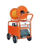Carretilla Móvil de Cuatro Ruedas con Carrete de Acero, Recubrimiento en Polvo OEM, para Tuberías de Agua, Mangueras, Cables, Tubos de Aire - Construcción, Granjas, Jardines