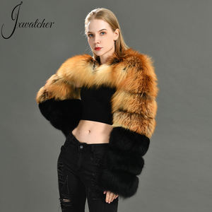 Donne Reale <span class=keywords><strong>Pelliccia</strong></span> di Volpe Maniche di Inverno di Nuovo Modo di <span class=keywords><strong>Pelliccia</strong></span> Naturale Cappotto Due <span class=keywords><strong>Pelliccia</strong></span> di Volpe Maniche - Product Image 1