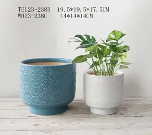 Décoration d'intérieur moderne, panier à viande en porcelaine blanche simple et créative de haute qualité, <span class=keywords><strong>design</strong></span> élégant, couvre-<span class=keywords><strong>pot</strong></span> de plante pour le salon - Product Image 2