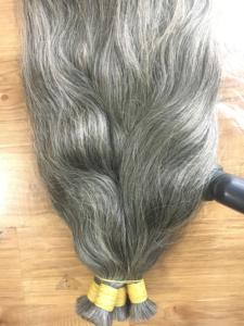 Best Seller 100% Silky Straight Wave Remy Hair-Vietnam Doble dibujado gris fuerte cabello humano para blanquear - Product Image 6