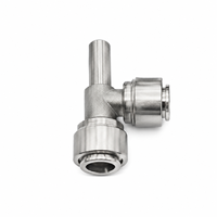 YOD Raccord rapide coudé empilable en acier inoxydable SUS 304 316L 1/4" 3/8" à connexion rapide pour distributeur d'eau RO et pièces de filtre
