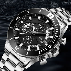 <span class=keywords><strong>Montre</strong></span>-bracelet à quartz NIBOSI 2592 pour homme, avec affichage de la semaine et de la date, bracelet en maille, boîtier en alliage, style décontracté et tendance pour <span class=keywords><strong>garçon</strong></span>. - Product Image 3