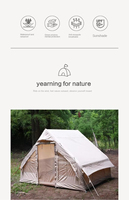 Tente de Glamping Gonflable Portable Quatre Saisons Imperméable pour 3-4 Personnes avec Pompe Manuelle en Tissu Oxford – Vente en Gros