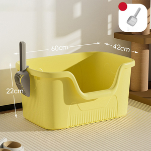 Extra-Large Splash-Proof <b>Cat</b> Litter <b>Box</b> - High-Rim Jumbo Open <b>Cat</b> Toilet Factory Wholesale - Product Image 4