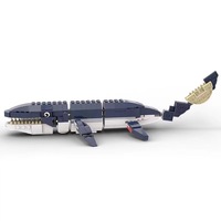 Juego de Bloques de Construcción Educativos ABS 6 en 1 Personalizados, Animales del Mundo Submarino, Juguete DIY con 50 Piezas para Edades de 5 a 13 Años