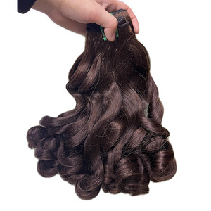 <span class=keywords><strong>Cheveux</strong></span> 100% naturels cambodgiens, trame nouée à la main SDD, bouclés et volumineux, peuvent être teints et permanentés, Ice Hairband - Product Image 5