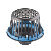 Fit Multiple Size 2 3 4 6 "Pipe Dia Plastic PVC Roof Drain Black Round Roof Drain Outlet Toit Drain in Outdoor for Guard Leaves