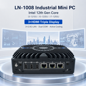 Mini PC Industriale Intel Core i3-i7 di 12a Generazione con 3 HDMI, Triplo Display, 3x2.5G LAN, 4G, 5G, Gateway per Edge Computing <span class=keywords><strong>e</strong></span> Ampio Range di Temperature - Product Image 4