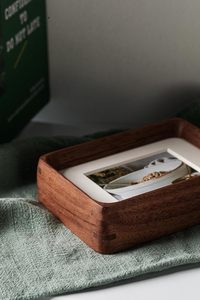 Khung ảnh mini khung ảnh mini Polaroid khung ảnh gỗ mộc mạc-Hiển thị ảnh 1x2 với Mat | dễ thương tự nhiên thân thiện với môi trường mar6 - Product Image 2