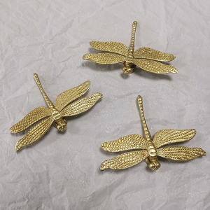 Modern Solid Brass Dragonfly Furniture Decoration Handle Cabinet <strong>Door</strong> Drawer Hotel Villa Pulls <strong>Knobs</strong> - Product Image 3