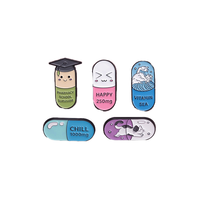 Broche promotionnelle Chill, capsule médicale, pilule, badge en métal, accessoires vestimentaires, épingle de col, épingle de revers, souvenir, médicament, épingles en émail doux