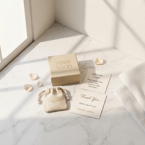 Boîte d'emballage gratuite pour bijoux avec logo personnalisé, organisateur <span class=keywords><strong>de</strong></span> bijoux, boîte à colliers, emballage cadeau pour boucles d'oreilles, boîtes en carton - Product Image 4
