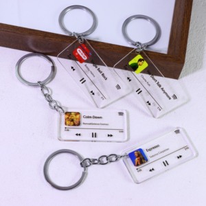 <span class=keywords><strong>Portachiavi</strong></span> Personalizzati in Plastica Trasparente con Riproduzione Musicale, Stile Anime, a Prezzo Conveniente, Charm in Acrilico Personalizzati - Product Image 3