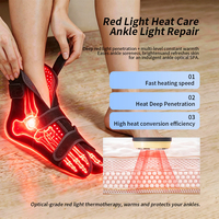Coussin chauffant portable pour pieds à lumière rouge, rechargeable et sans fil, pour le coude et la cheville, masseur pour la récupération sportive