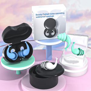 سدادات أذن قابلة لإعادة الاستخدام لتقليل الضوضاء مقاومة للماء من أجل السباحة الصيفية والاستحمام وركوب الأمواج والرياضات المائية - Product Image 2