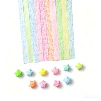 Bandes de papier origami lumineuses, étoiles porte-bonheur colorées, papier à plier pour la création artisanale de pots cadeaux, décoration de chambre, artisanat