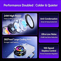 Pendingin Ponsel Magnetik K63 PRO 24W Daya Tinggi Kontrol Suhu AI Lampu RGB Pengisap Udara Radiator Gaming Mobile