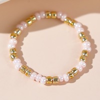 Hot Selling Bohemian Bunte Miyuki Samen perlen Armband Handgemachte einfache elastische Perlen Ring für Frauen Schmuck