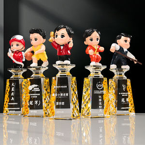 DEMO Fabricante Muñeca Figura <span class=keywords><strong>DE</strong></span> ACCIÓN Trofeo <span class=keywords><strong>de</strong></span> cristal Tazas Trofeos Personalizados Dibujos animados <span class=keywords><strong>Carrera</strong></span> Muñeca Trofeos <span class=keywords><strong>de</strong></span> cristal - Product Image 2