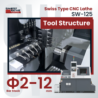 Torno CNC de Tipo Suizo con Control CNC Avanzado para una Programación Fácil y Confiable