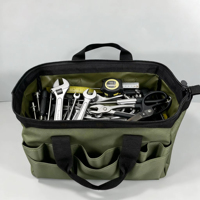 Sac à outils mécanicien grand format imperméable en tissu Oxford 600D, sac à outils enroulable avec étiquettes