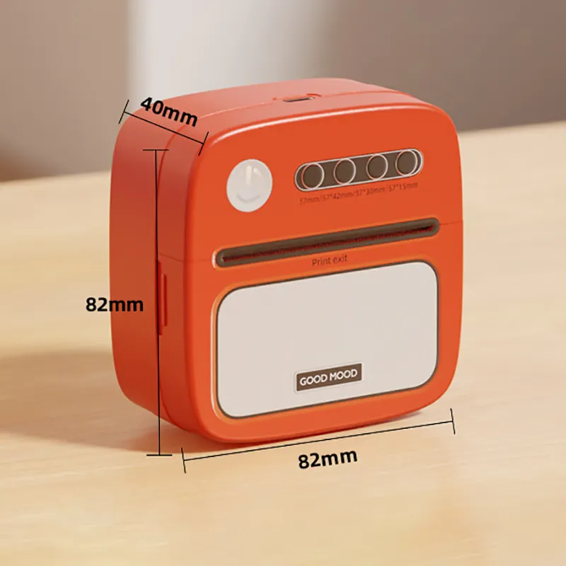 Mini impresora de etiquetas térmicas fotográficas de bolsillo inteligente con pantalla alta, impresora de pegatinas portátil Compatible con teléfono móvil