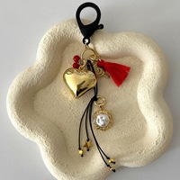 Vente chaude bricolage pantoufles coquille conque étoile queue de poisson cerise pendentif porte-clés Simple pour amour sac à la mode coeur en alliage de Zinc
