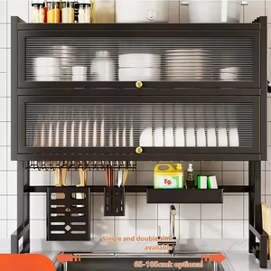 Scaffale a 2 livelli per <span class=keywords><strong>lavello</strong></span> da <span class=keywords><strong>cucina</strong></span>, portaoggetti multifunzionale, grande scolapiatti da <span class=keywords><strong>lavello</strong></span> con coperchio - Product Image 1
