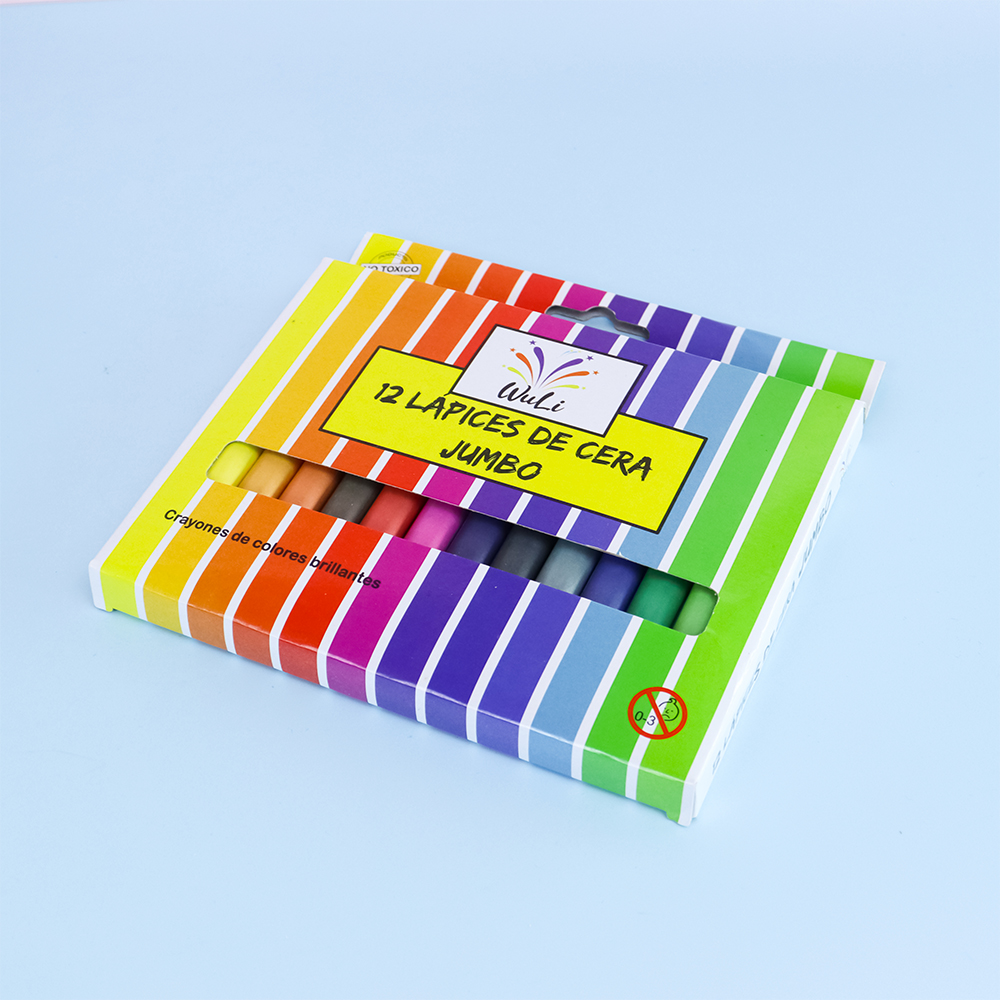 Завод HUIRONG, оптовая продажа, нетоксичные моющиеся мелки разных цветов 12 шт., набор мелков для малышей, детские цветные мелки Jumbo