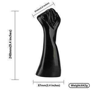 Dildo en silicone réaliste Black Fist avec ventouse mains libres, dildo anal géant pour hommes et femmes - Product Image 6