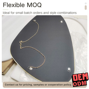 Gương treo tường lớn trang trí nhà hiện đại thủ công, khung vàng, hình dạng bất quy tắc với phong cách nghệ thuật Art Deco hữu cơ - Product Image 3