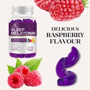 Gummies Halal sans sucre à la mélatonine 10mg 20mg pour le sommeil, la mémoire, le soutien immunitaire, la relaxation nocturne, complément pour le rythme OEM - Product Image 2