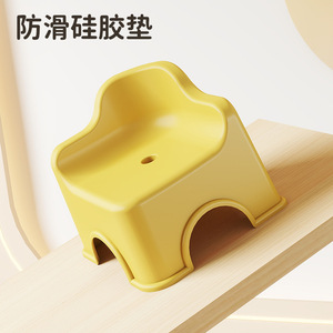 Baby Step Stool Plastic Thickened Non Slip For 1-2 Years Kids High Chair Booster Seat With <b>Backrest</b> Stackable Design - Product Image 3