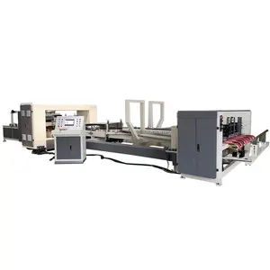 Máquina de encolado plegable de cartón preplegado Máquina de costura encoladora de carpetas de cajas de cartón corrugado automático