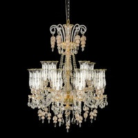 Style français 18 têtes grandes lampes suspendues décor à la maison lustre de salle à manger en cristal rouge de luxe